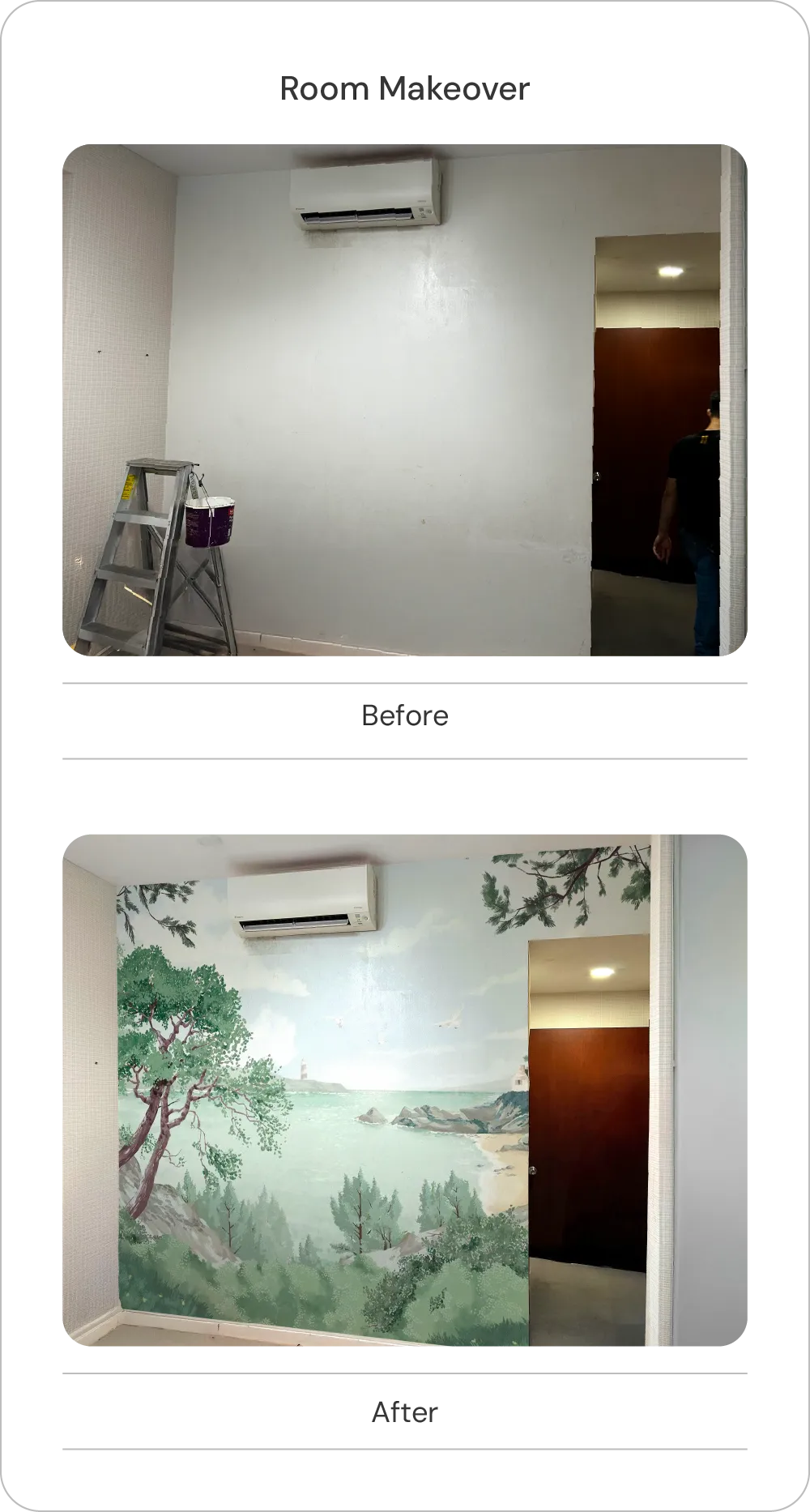 Room makeover by Honpo's team